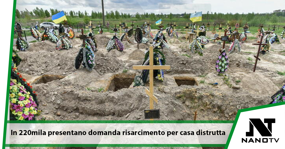 Kiev,da inizio guerra circa 800mila ucraini hanno perso casa