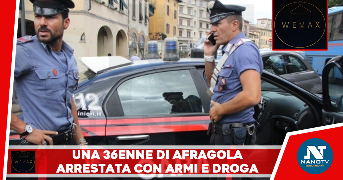 Armi, cocaina e hashish in casa: arrestata una 36enne di Afragola