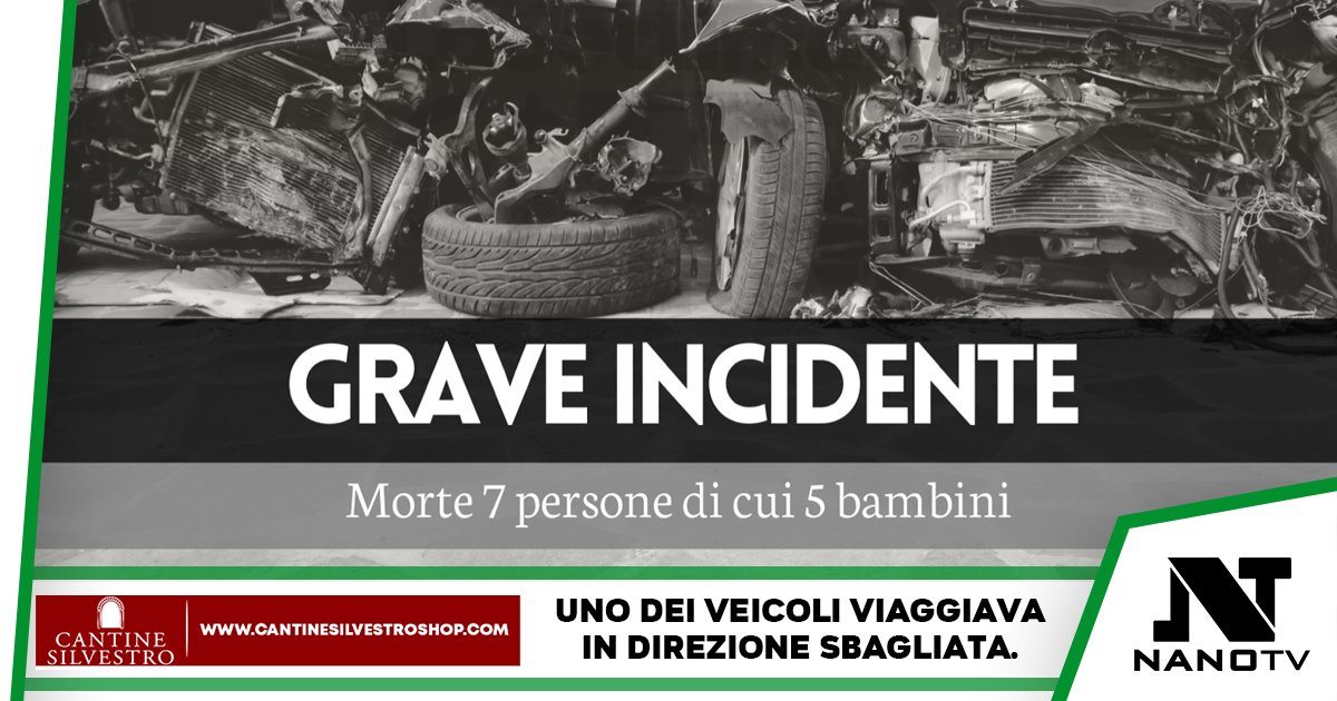 Grave incidente, 7 morti tra cui 5 bambini