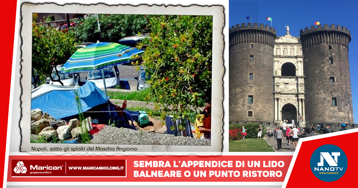 Napoli:”turisti scambiano ombrellone clochard per punto ristoro”.