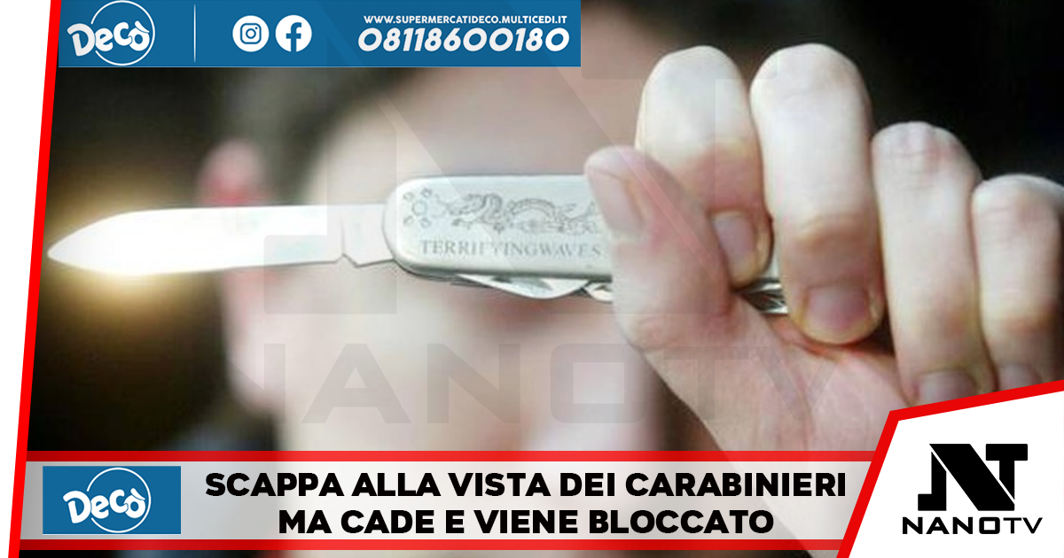 14enne con coltello da 23 cm in tasca, bloccato dai Carabinieri in Parco Divertimento a Fuorigrotta