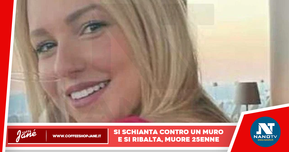 Auto si ribalta: Anastasia morta a 25 anni