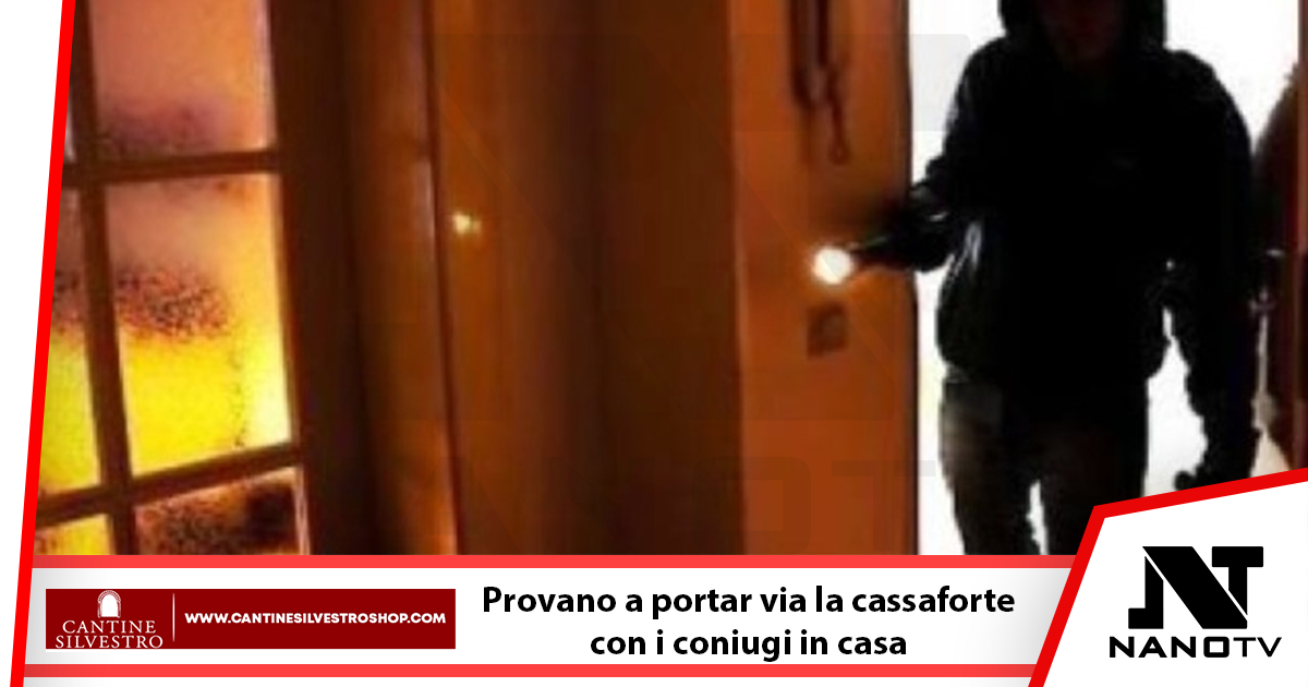 Utilizzano un piccone per tirar via una cassaforte