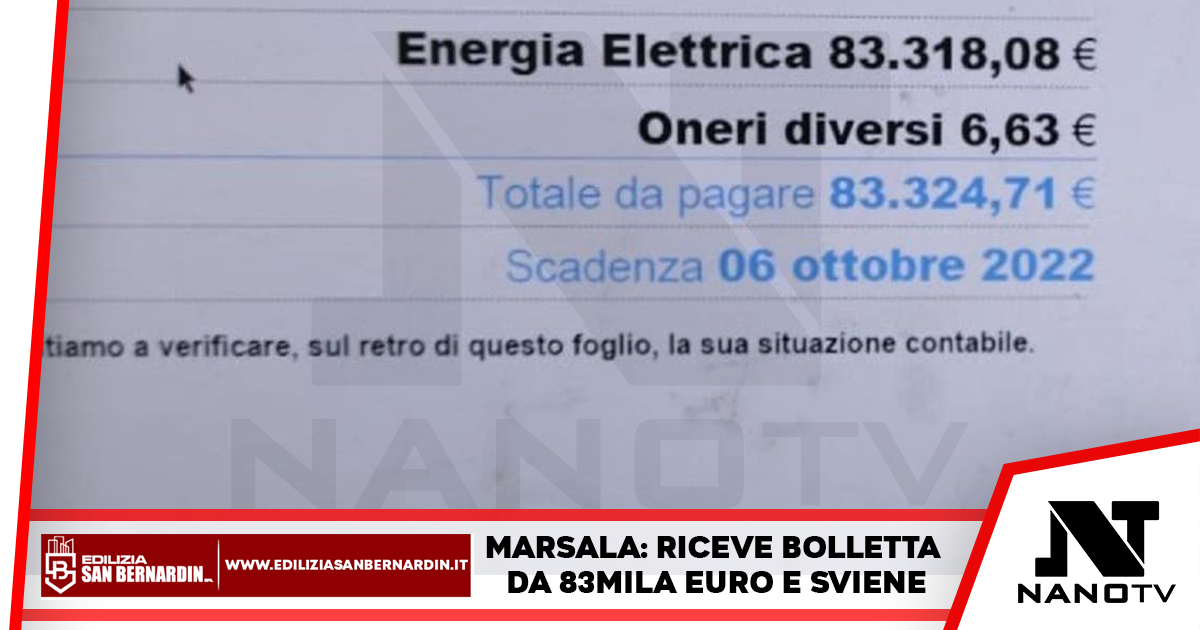 Riceve bolletta da 83mila euro e finisce in ospedale