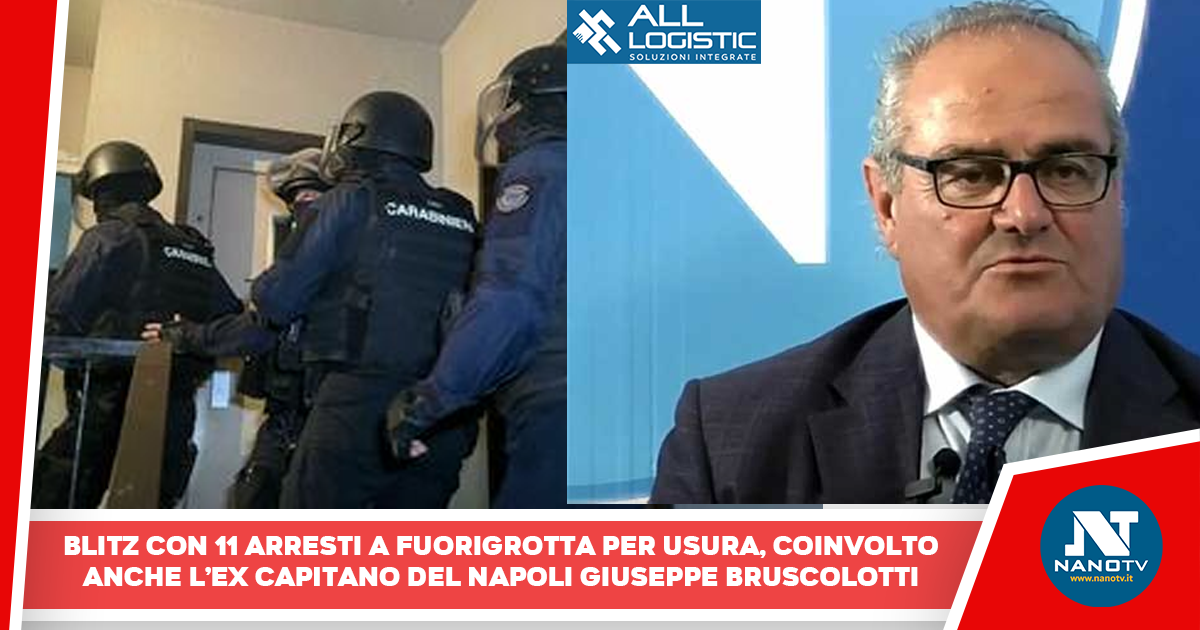 Blitz a Fuorigrotta, 11 arresti per usura, coinvolto anche ex capitano del Napoli Bruscolotti