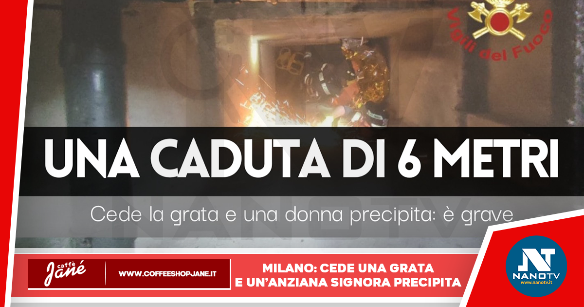 Milano: anziana precipita da un altezza di 6 metri