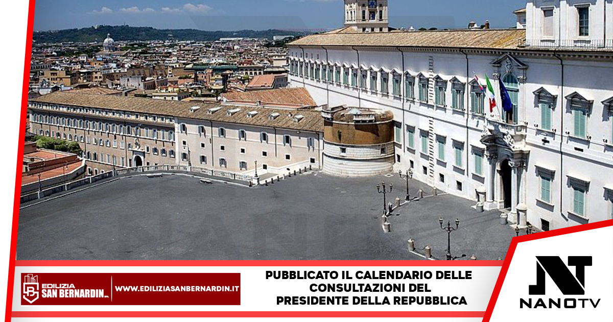 Pubblicato il calendario delle consultazioni per la formazione del governo.