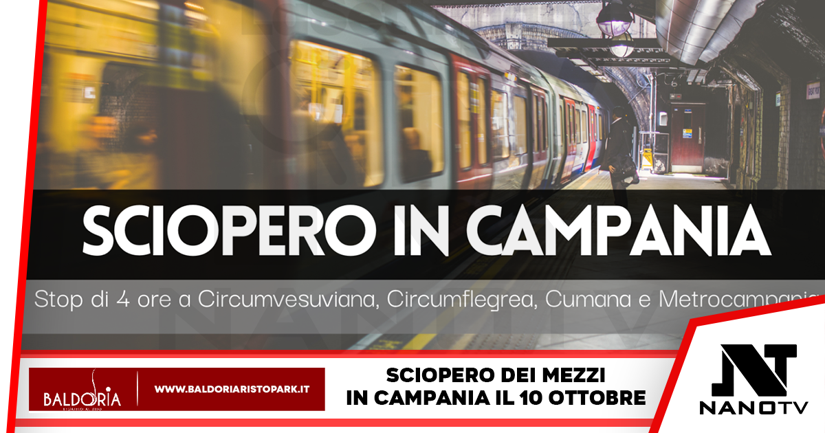 Mezzi pubblici: sciopero di 4 ore in Campania