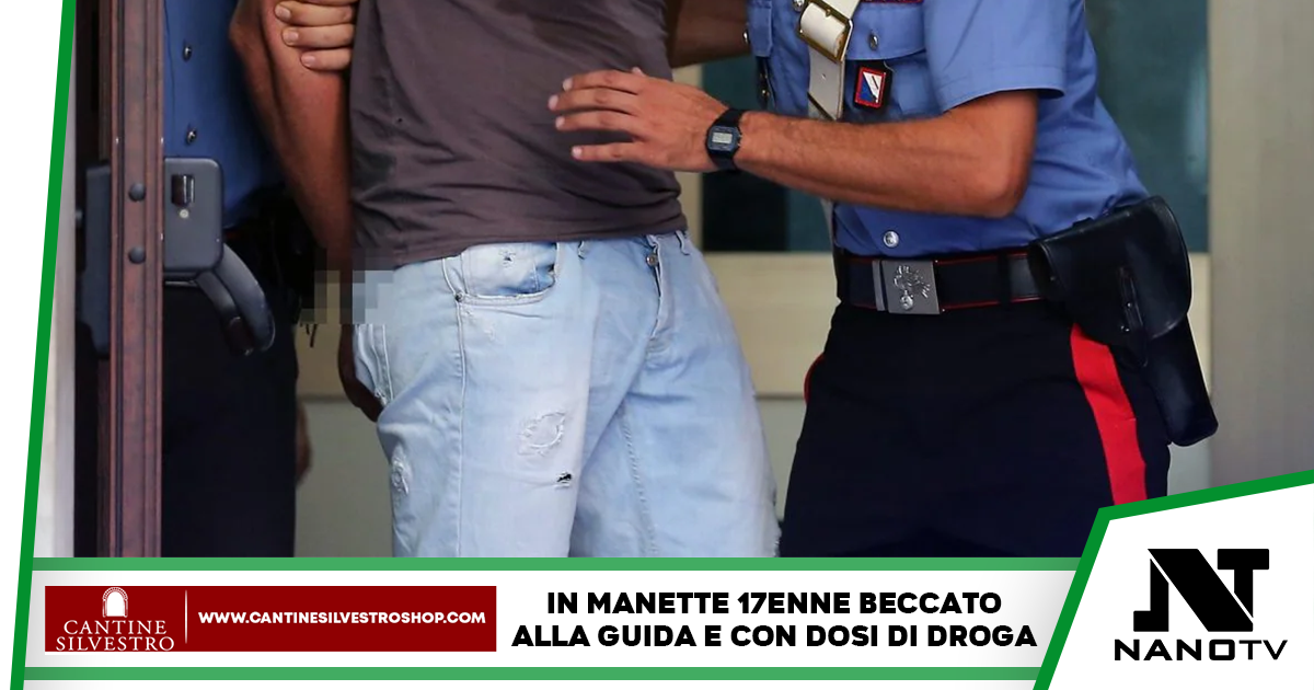 Minorenne alla guida con centinaia di dosi di droga