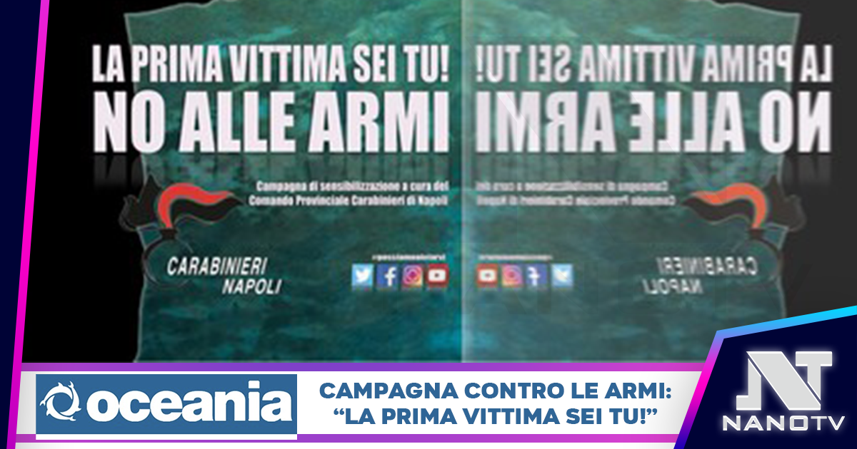 Napoli: i Carabinieri presentano una campagna contro l’uso delle armi