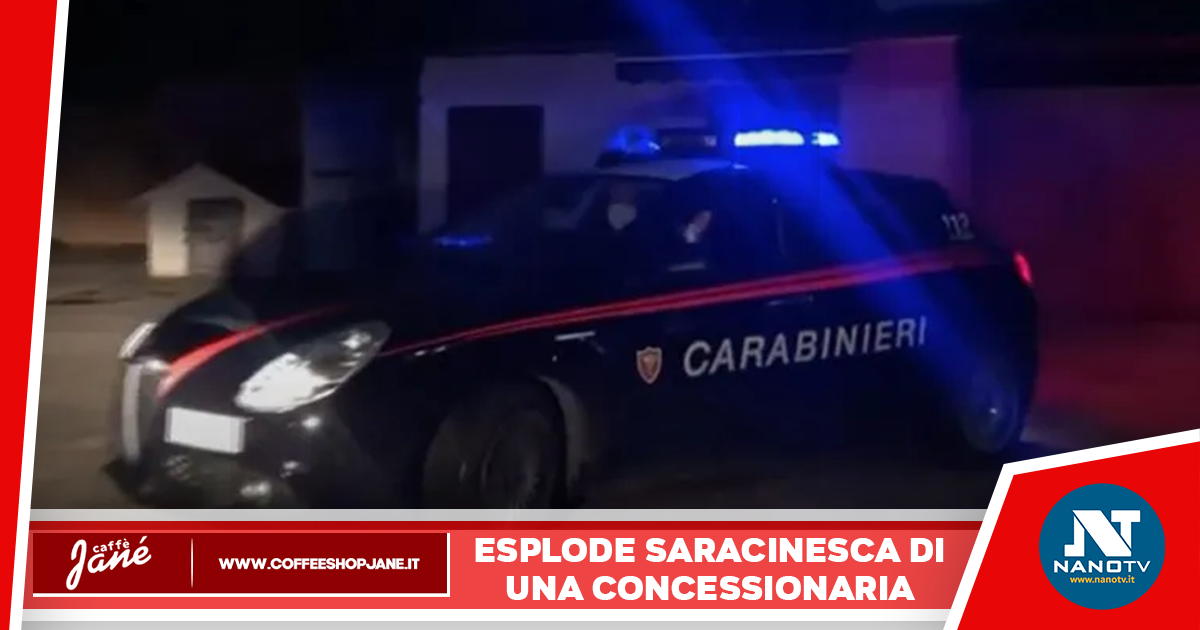 Caivano: bomba esplode fuori una concessionaria