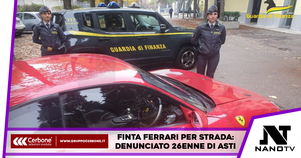 Finta Ferrari F430 in strada, denunciato 26enne di Asti