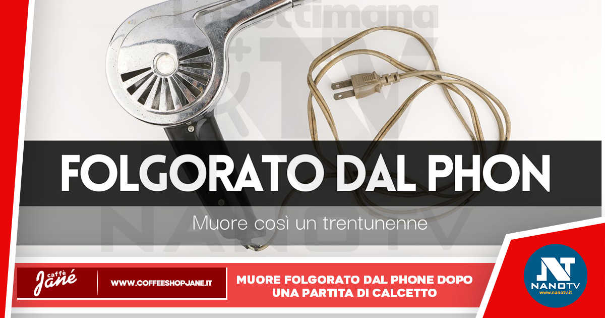 Folgorato da un phon: muore un 31enne di Bari