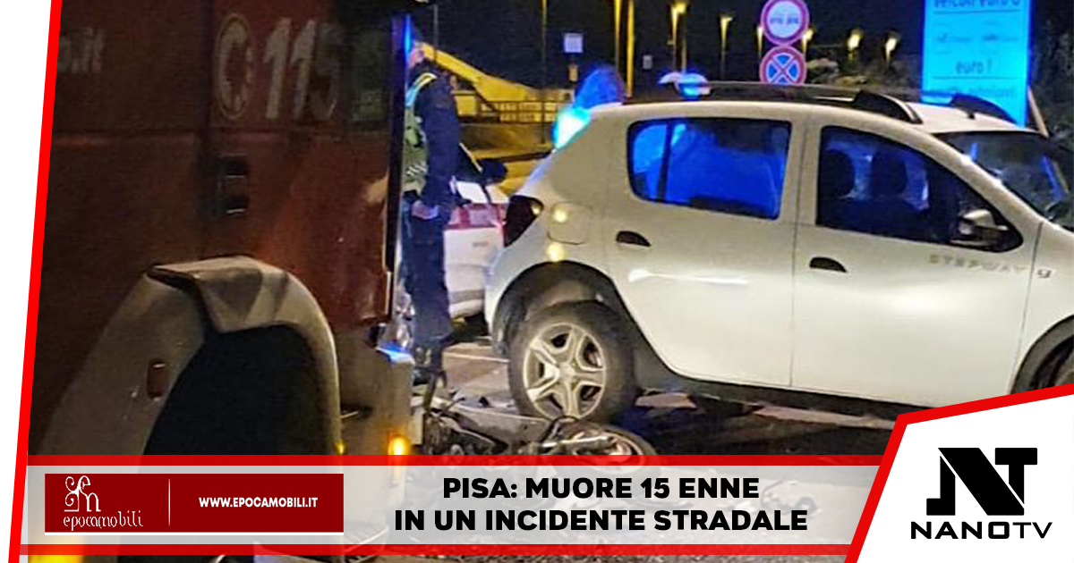 Pisa, morto a 15 anni per un incidente stradale