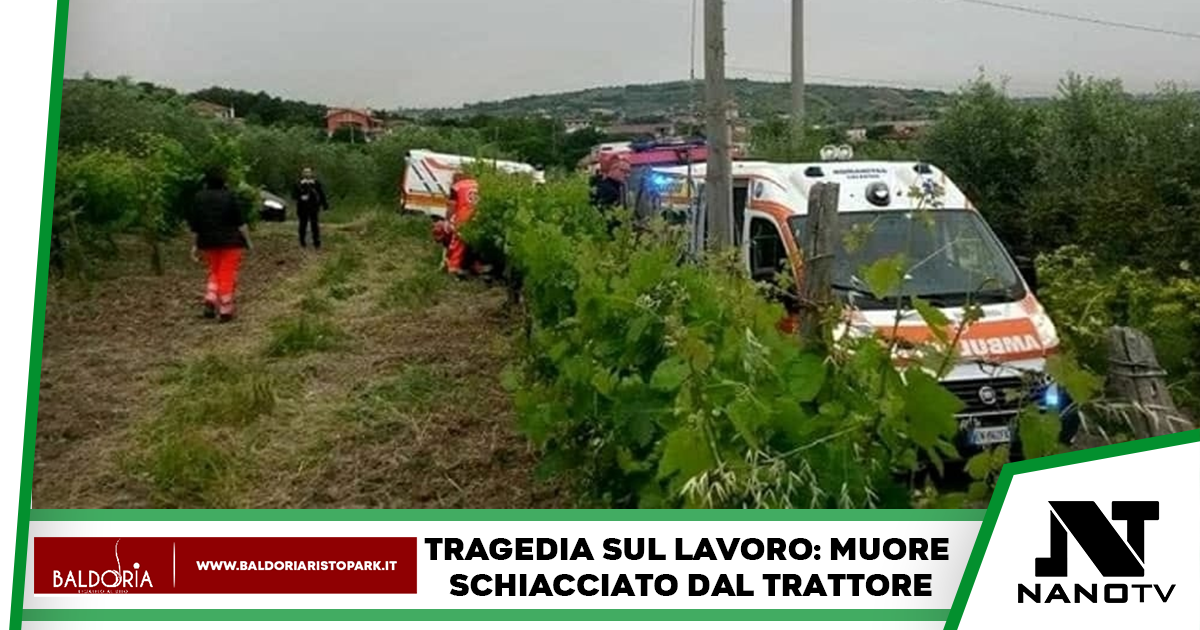 Teano, tragedia sul lavoro: muore schiacciato dal trattore