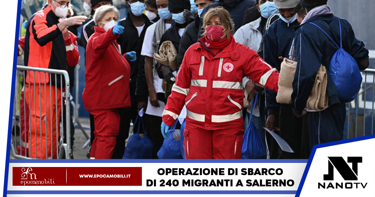 Terminate le operazioni di sbarco di oltre 240 migranti