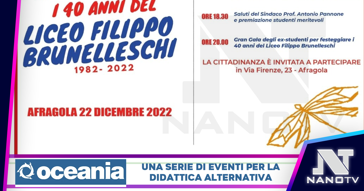 40 anni del Liceo Brunelleschi: ospiti e raccolta benefica per il territorio