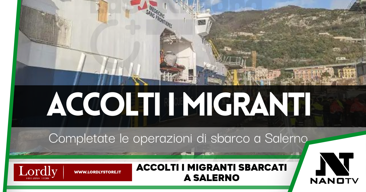 Salerno: terminate le operazioni di sbarco dei migranti