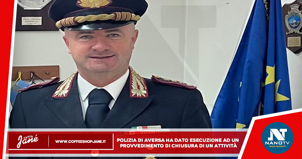 Provvedimento di chiusura di un negozio ad Aversa