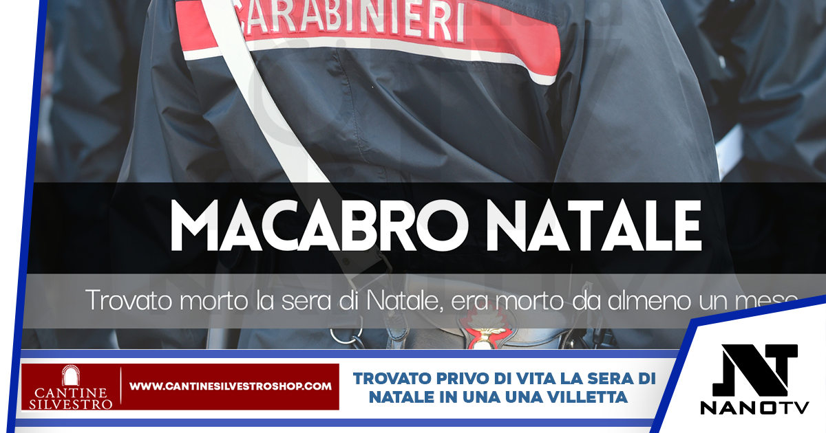 Trovato in casa la sera di Natale, era morto da almeno un mese
