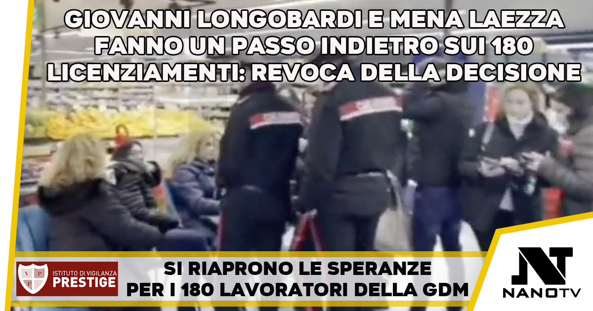 Ieri la nostra diretta durante l’occupazione del supermercato di GDM con 365 a Volla dopo il licenziamento, oggi la revoca