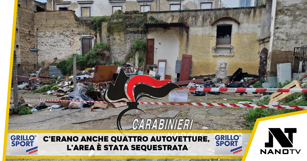Rifiuti abbandonati in uno stabile di Afragola