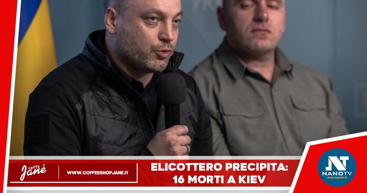 Precipita elicottero a Kiev: muore il Ministero degli Interni ucraino