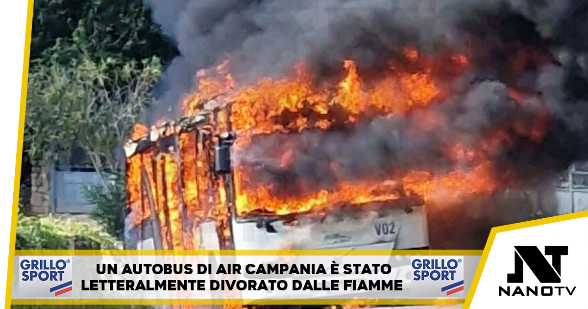 Bus Air a fuoco, in salvo autista e passeggeri