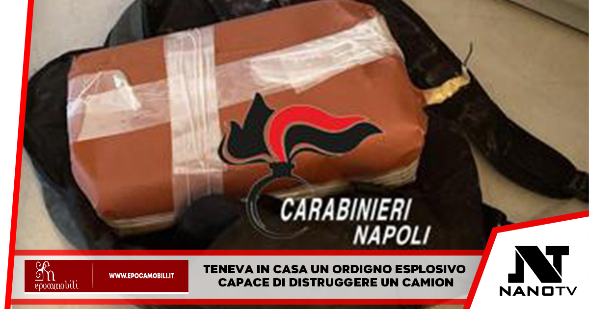 Napoli: Carabinieri sequestrano una bomba artigianale, proiettili e 33 grammi di hashish