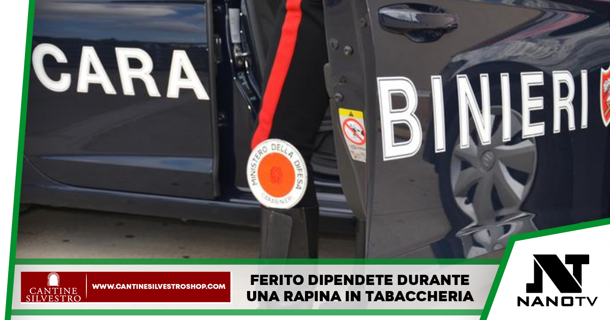 Acerra, Napoli: rapina in tabaccheria, ferito uno dei dipendenti