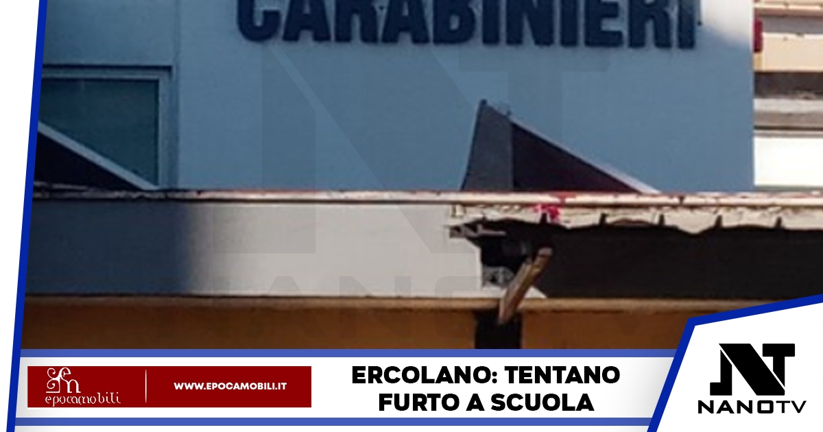 Ercolano, Napoli: tentato furto in una scuola, ragazzi messi in fuga dalla vigilanza