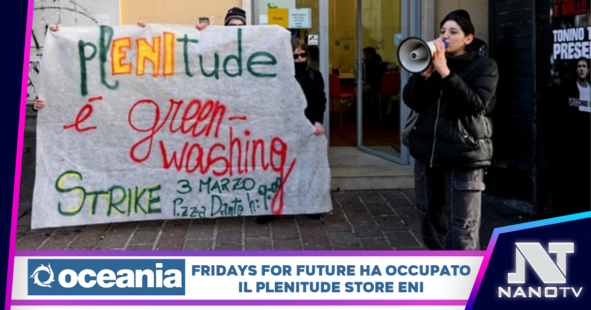 Blitz ambientalista al Plenitude Store Eni