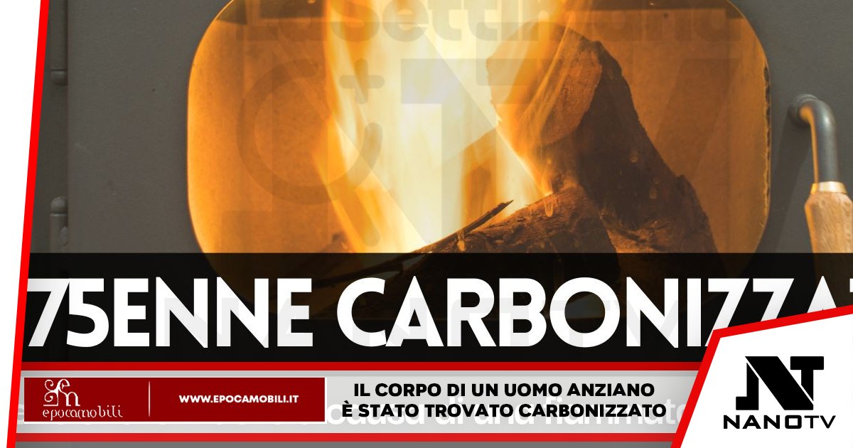 Anziano morto carbonizzato