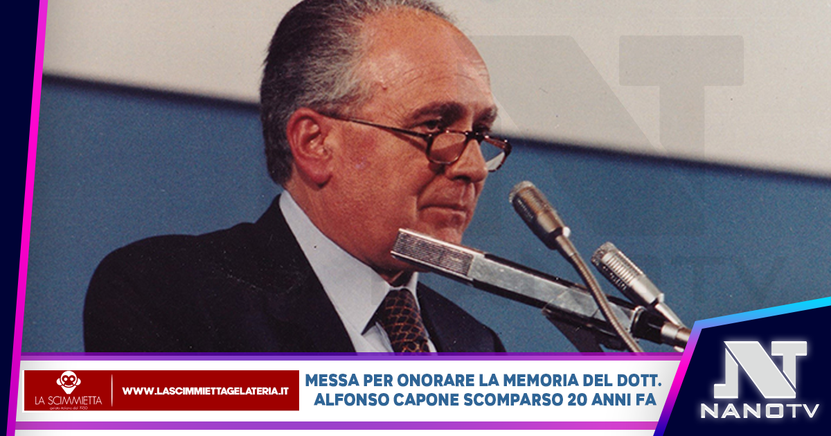 Ventennale della scomparsa dell’ex Sindaco dott. Alfonso Capone: Santa Messa nella Basilica Pontificia di Sant’Antonio di Padova il 25 marzo
