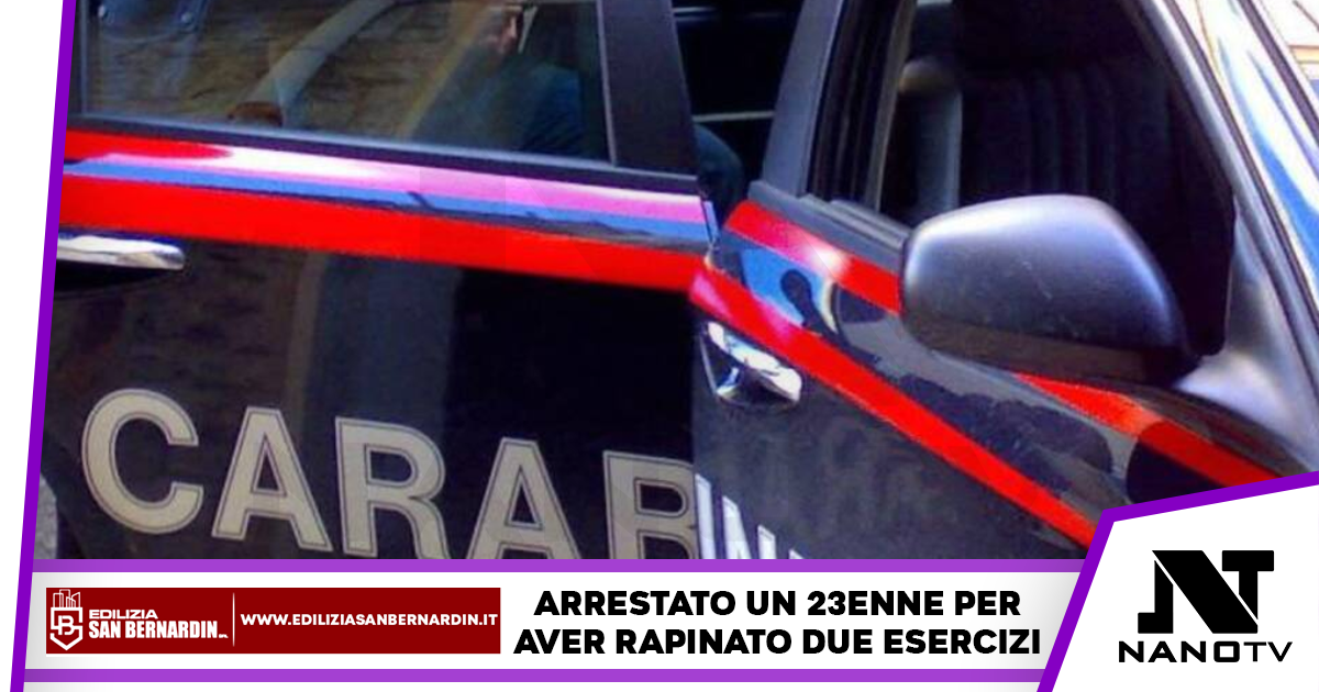 Rintracciato ed arrestato per aver commesso due rapine