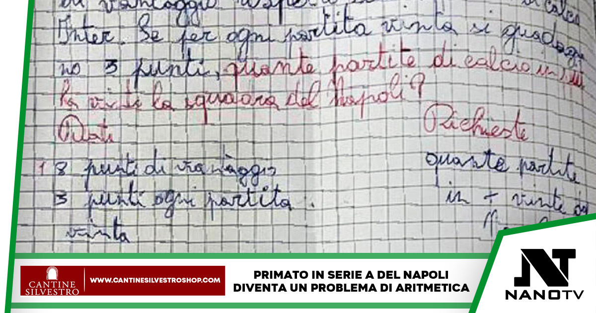 “Se ogni partita vale 3 punti”, il primato in serie A del Napoli diventa un problema di aritmetica