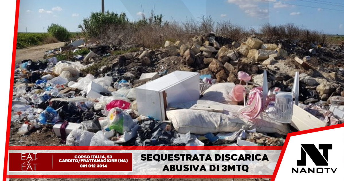 Sequestrata discarica abusiva di 3mtq