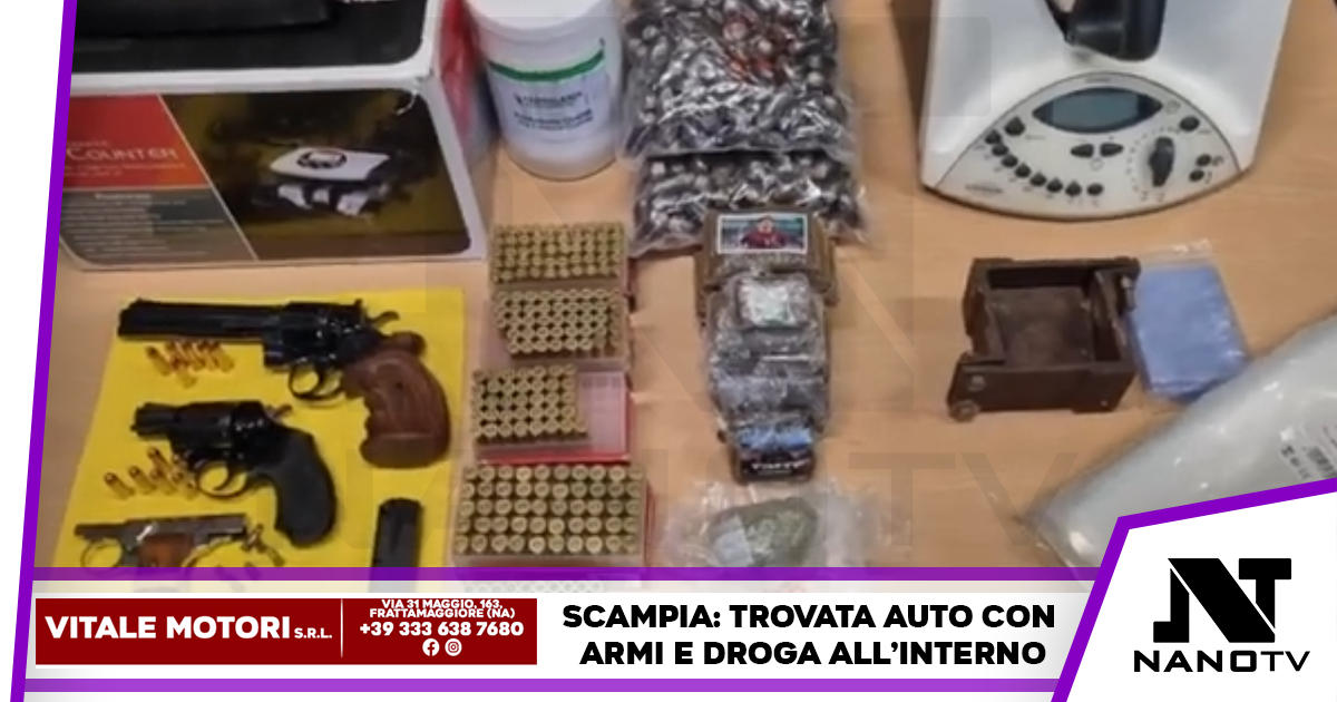 Scampia: rinvenuta un’auto piena di armi e droga