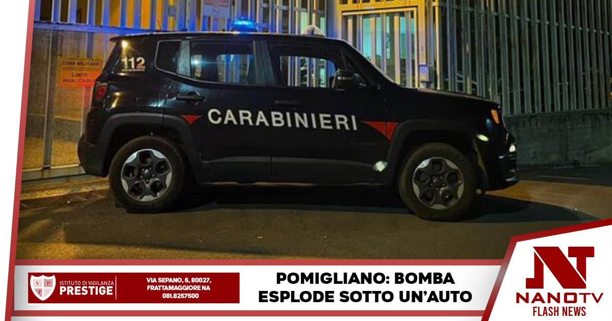 Palazzina e farmacia danneggiati da una bomba piazzata sotto un’auto