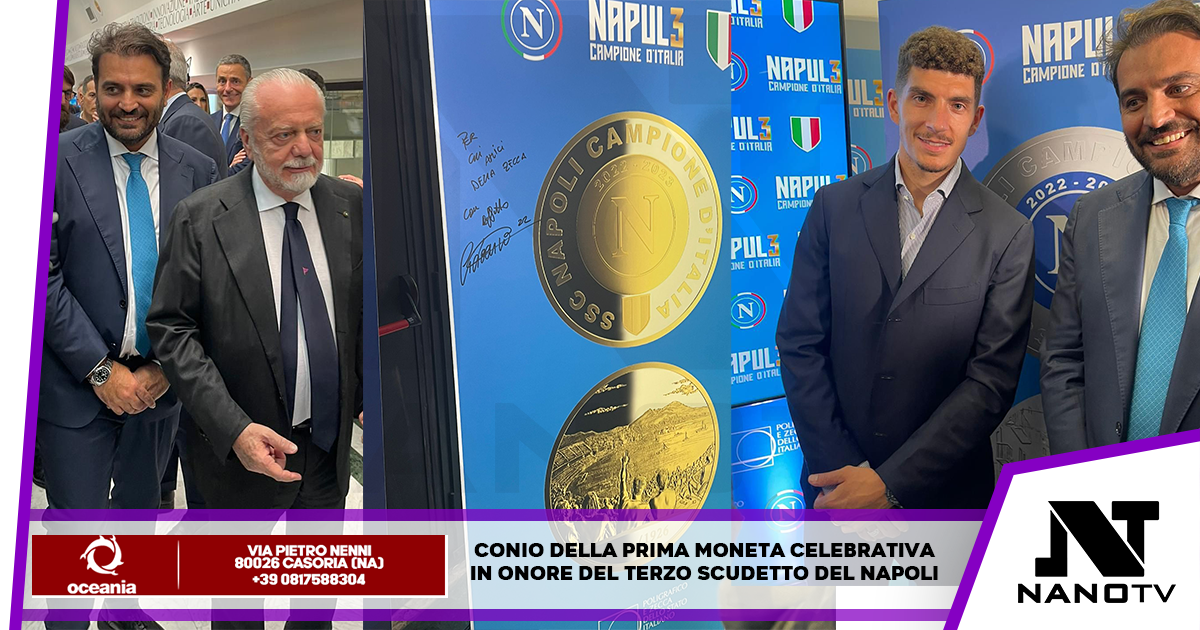 Conio della moneta del terzo scudetto del Napoli, Cangiano (FdI): il trionfo azzurro evento che va oltre il calcio