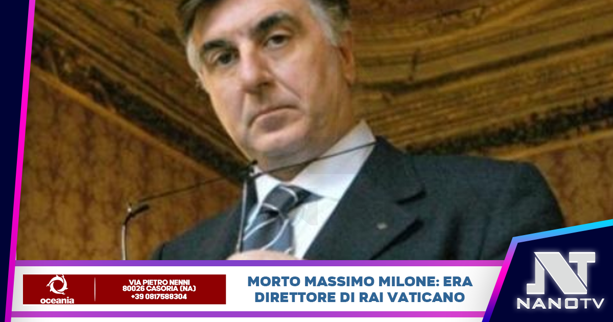 Muore il direttore di Rai Vaticano Massimo Milone