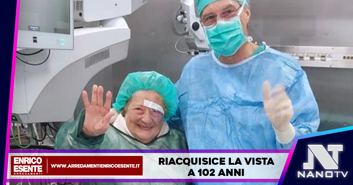 Riacquisisce la vista a 102 anni dopo un intervento alla Clinica Mediterranea di Napoli