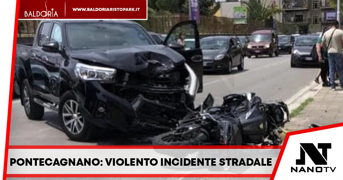 Drammatico incidente stradale a Pontecagnano: Motociclista di 25 anni ricoverato in ospedale