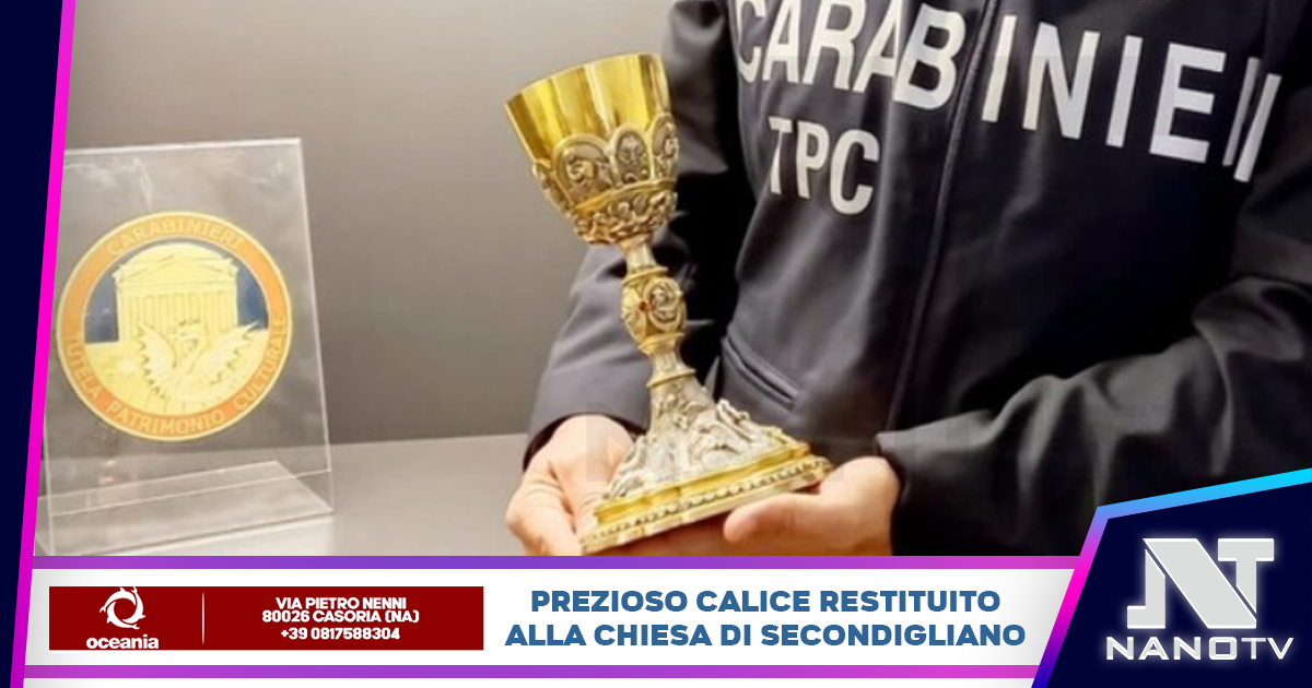 Restituito un calice alla Chiesa di Secondigliano