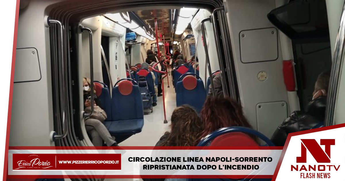 Circolazione linea Napoli-Sorrento ripristinata dopo l’incendio