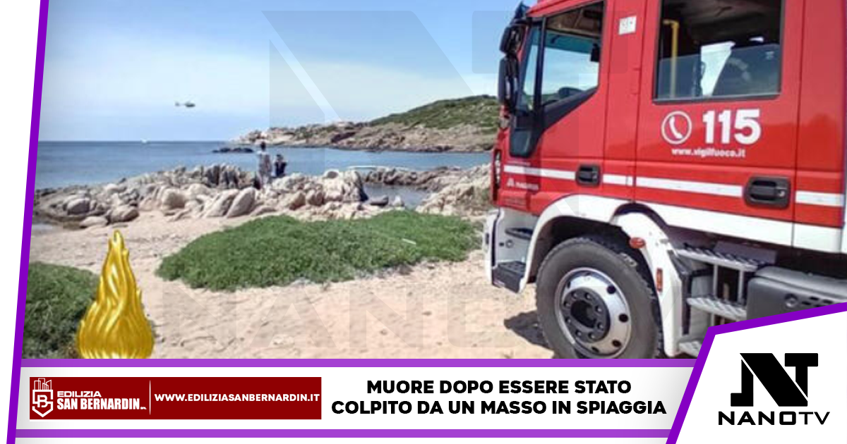 Isola della Maddalena: é morto il turista colpito da un masso sulla spiaggia di Abbatoggia