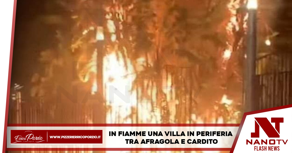 In fiamme una villa in periferia tra Afragola e Cardito