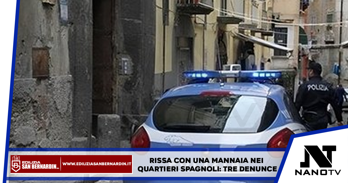 Rissa con una mannaia nei Quartieri Spagnoli: tre denunce