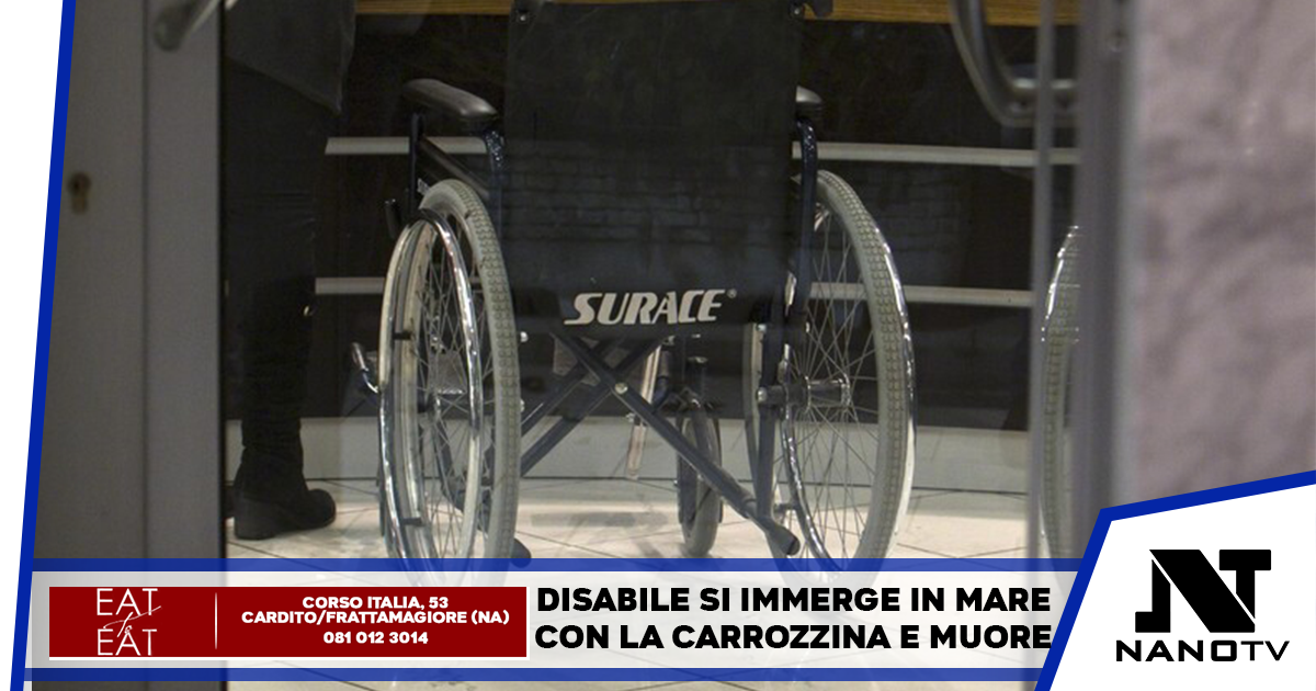 Torre Annunziata, Napoli: disabile entra in mare con la carrozzina e muore colto da malore
