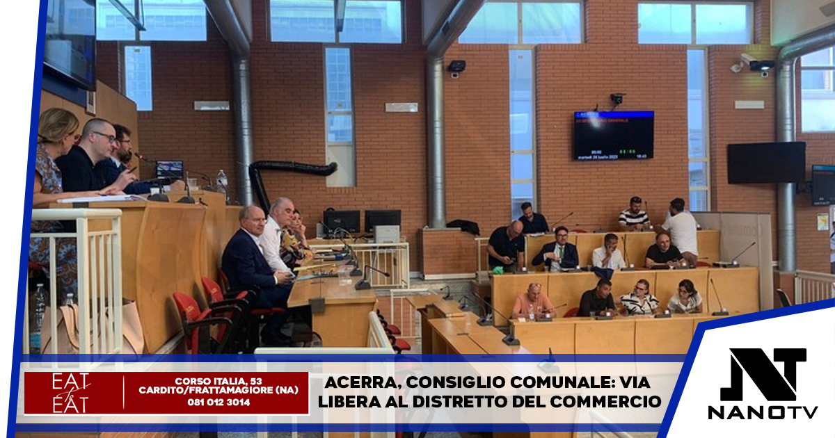 Acerra, consiglio comunale: via libera al Distretto del Commercio